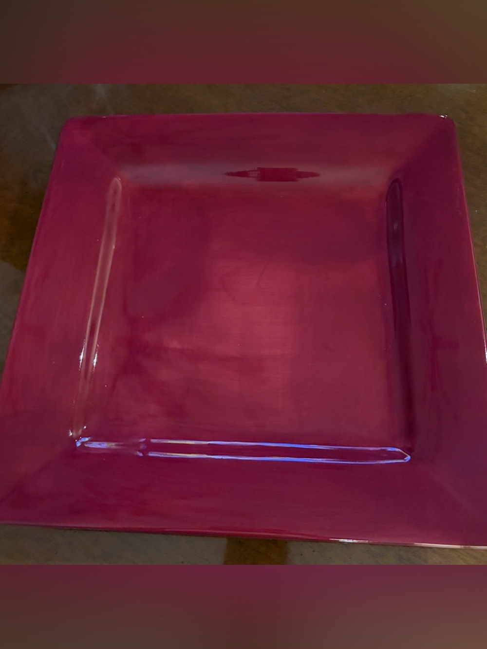 Artimino Ciao II Burgundy Square Dinner Plate 11 3/8" Replacement Earthenware